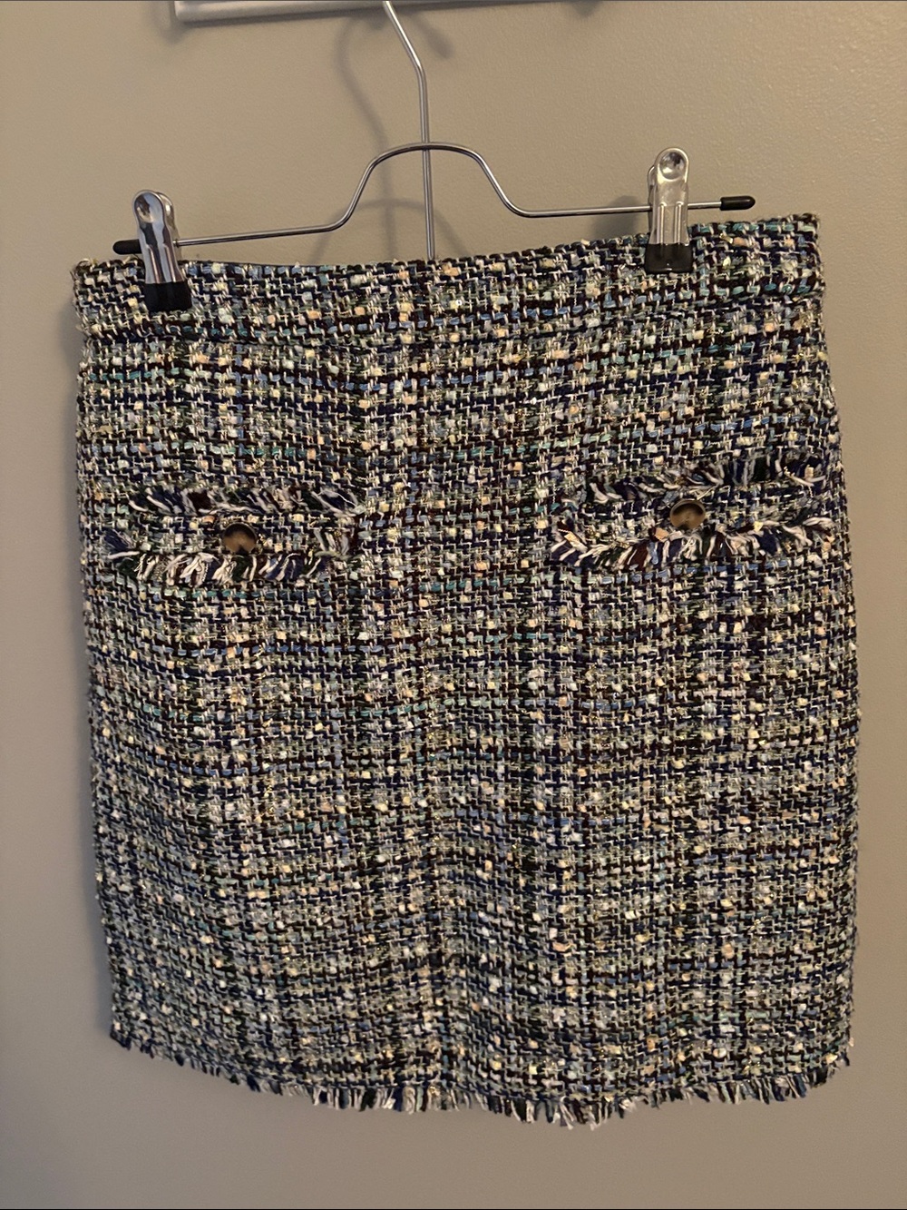 Tweed Mini Skirt in Multi-Color